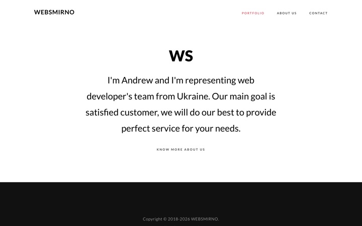 WebSmirno website home page
